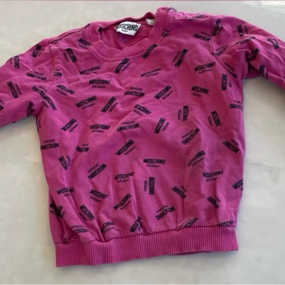 Moschino kids pink sweatshirt size 2 girls 24mo